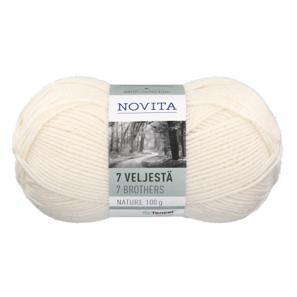 Novita 7 Veljestä Nature 100g naturweiß