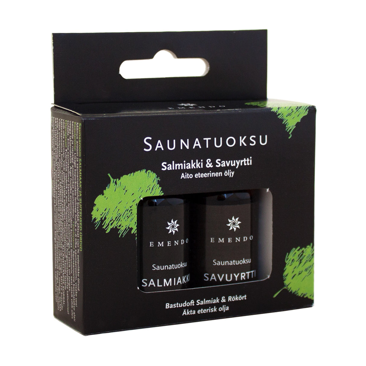 Emendo Saunatuoksut Salmiakki & Savuyrtti 2×10 ml