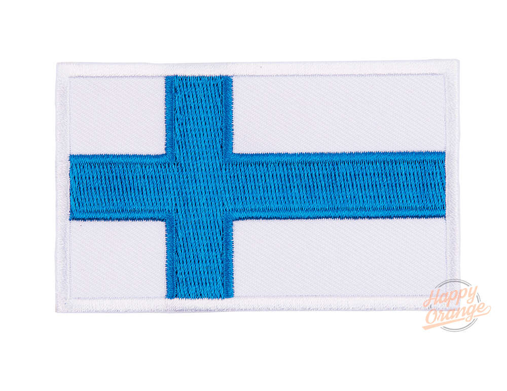 Happy Orange - Flag of Finland Fabric Badge