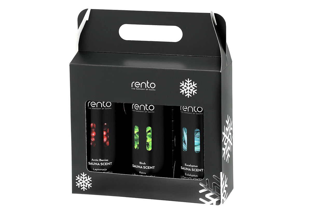 Rento sauna scent gift box Eucalyptus, Birch and Lapland 3 × 400 ml