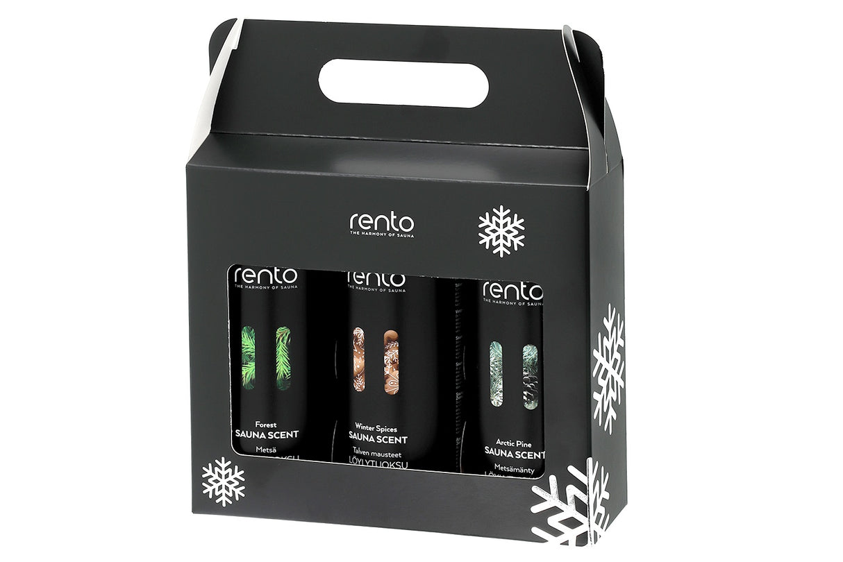 Rento sauna fragrance gift box Winter spices, Forest and Forest Pine 3 × 400 ml LIMITED EDITION