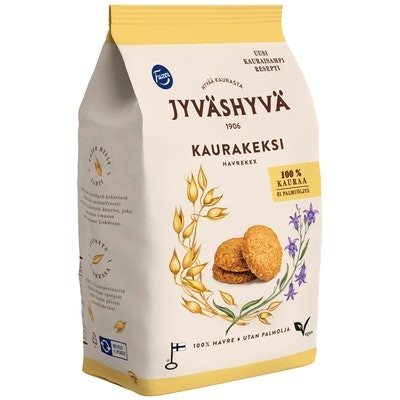 Fazer Jyväshyvä Kaurakeksi 100% oat biscuit 350g