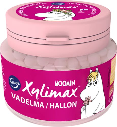 Fazer Xylimax Moomin raspberry pastille 90 g