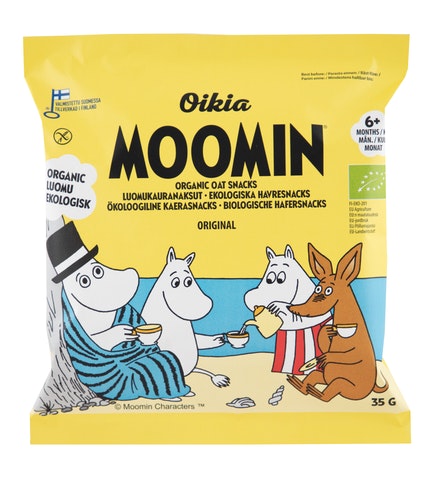 Oikia Moomin Luomukauranaksu 35 g