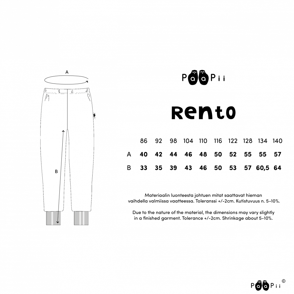 PaaPii - "RELAXED" - black trousers