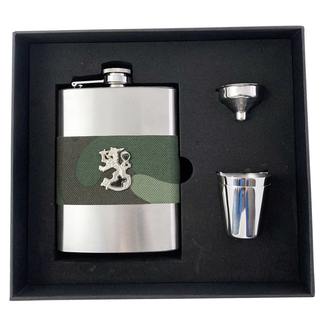 Allparty - Matte pocket flask with a lion