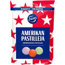 Fazer Amerikan pastilli maitosuklaarae karkkipussi 175g