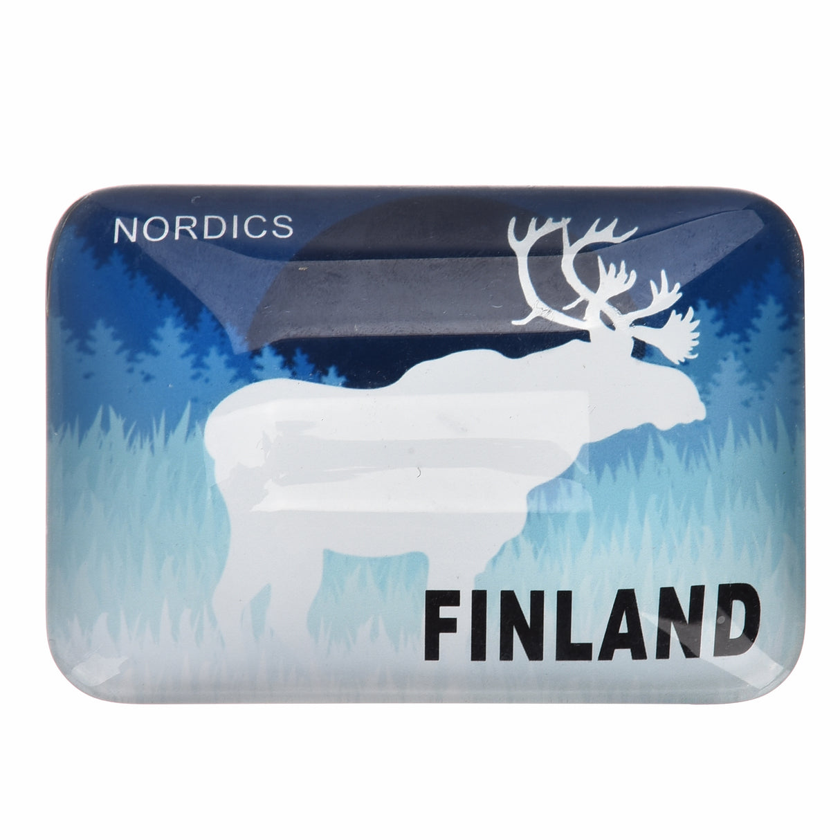 Finnish themed glass magnet