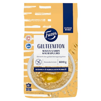 Fazer Gluteeniton Maistuvampi kaurapuuro 600 g