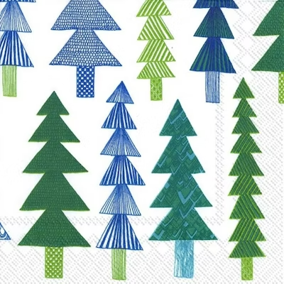 Marimekko Serviette 20 Stück/33 cm im Wald grün