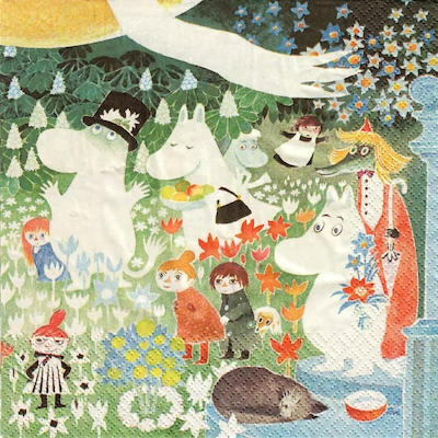 Moomin serviette 20pcs/33cm Moomin in the meadow