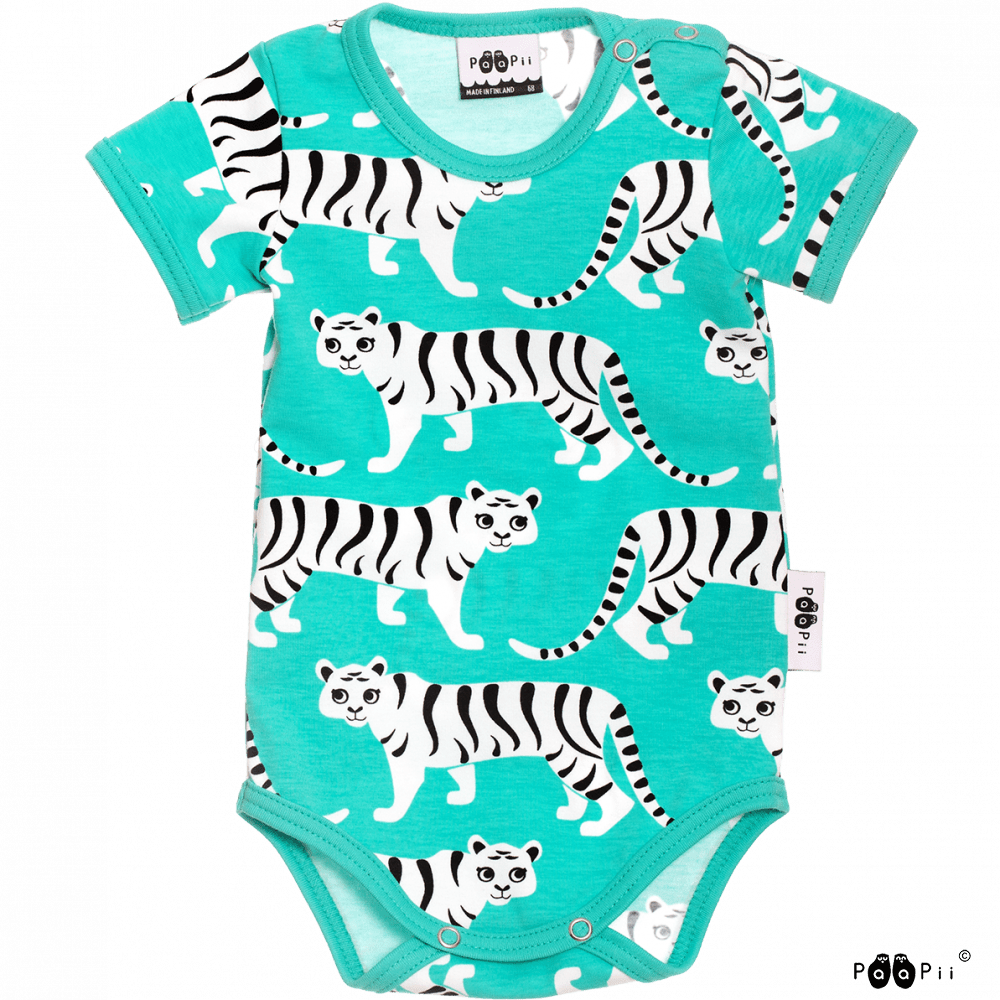 PaaPii - "Tiger Parade" - turquoise summer bodysuit