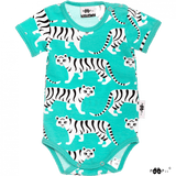 PaaPii - "Tiger Parade" - turquoise summer bodysuit